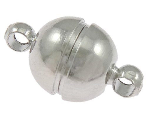 3stk. Magnetverschlüsse 14mm Rund Silber Messing Kettenverschluss Verbinder Schmuckverschluss Magnet Verschluss für Schmuck Zubehör Kette Armband DIY M138 von Perlin