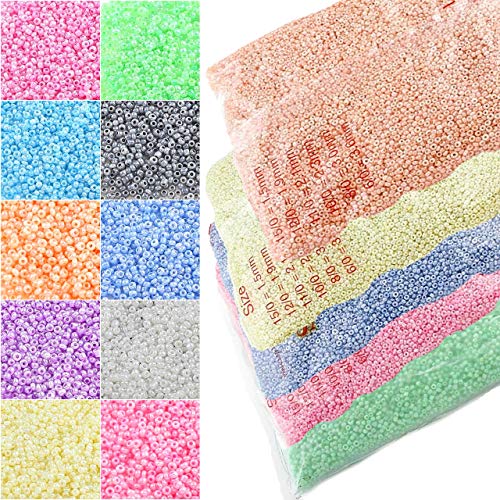 4,5 Kilo Rocailles Perlen Ceylon Set 2mm 10 farben 11/0 Glasperlen Grosshandel Perlenset, POSTEN 300000 Stück 4,5 Kilo Rocailles Perlen Ceylon Set 2mm 10 farben 11/0 Glasperlen Grosshandel Perlenset, POSTEN 300000 Stück von Perlin