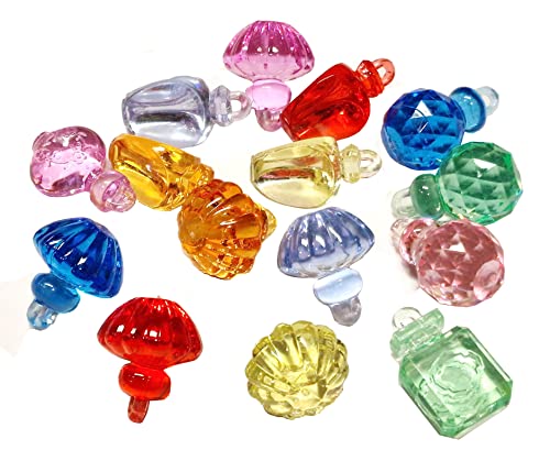 40 Stück Motiv Kunststoffperlen Anhänger Dekorative Perlen 30mm Gemischte Farbe und Schmuckperlen Schmuckanhänger Charms von Perlin