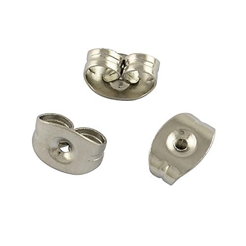 40stk Ohrmutter Edelstahl Verschluss für Ohrstecker Ohrring Stopper Ohrstecker-Verschluss Kupplungen 6mm Silberfarbe 40stk Ohrmutter Edelstahl Verschluss für Ohrstecker Ohrring Stopper Ohrstecker-Verschluss Kupplungen 6mm Silberfarbe von Perlin