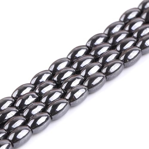 45 Stück Hämatitperlen Schwarze Perlen 8 * 6mm Oval Strang nicht-magnetisch synthetischer Hämatit lose Perlen Charms 45 Stück Hämatitperlen Schwarze Perlen 8 * 6mm Oval Strang nicht-magnetisch synthetischer Hämatit lose Perlen Charms von Perlin