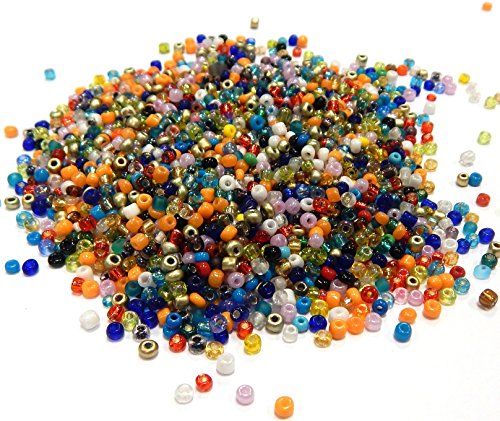 450g 2mm No 12 Glas Rocailles Roccailles Perlen Rund EDEL MIX Seed Beads Z15 von Perlin
