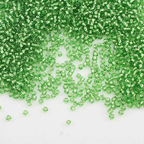 450g Rocailles Perlen 4mm Grün Silbereinzug 5000Stk 6/0 Glasperlen Roccailles, Glass Seed Beads A252 450g Rocailles Perlen 4mm Grün Silbereinzug 5000Stk 6/0 Glasperlen Roccailles, Glass Seed Beads A252 von Perlin