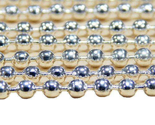 5 meter Kugelkette Gliederkette Link Kette Metallkette Rund 2,5mm Silber Ball Schmuckkette Meterware zur Schmuckherstellung von Halsketten Armband DIY Basteln K30 5 meter Kugelkette Gliederkette Link Kette Metallkette Rund 2,5mm Silber Ball Schmuckkette Meterware zur Schmuckherstellung von Halsketten Armband DIY Basteln K30 von Perlin