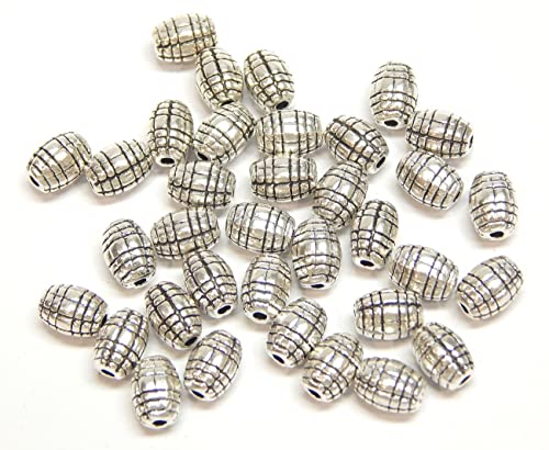 50 Stück Messing Metallperlen Oval Bienenstock Perlen Spacer Set 7mm Silber Lose Zwischenperlen Zwischenteile für Schmuckherstellung 50 Stück Messing Metallperlen Oval Bienenstock Perlen Spacer Set 7mm Silber Lose Zwischenperlen Zwischenteile für Schmuckherstellung von Perlin