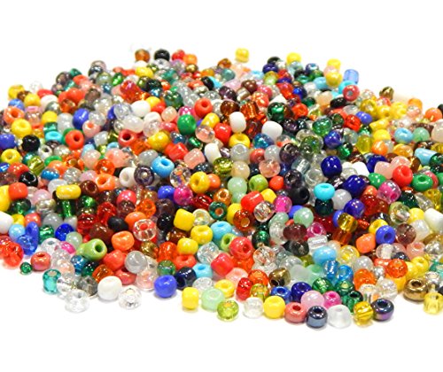 5000 stk Rocailles Perlen 4mm No 0/6 Glas Rund EDEL MIX Bunt Perlenhäkeln Seed Beads Z13 von Perlin