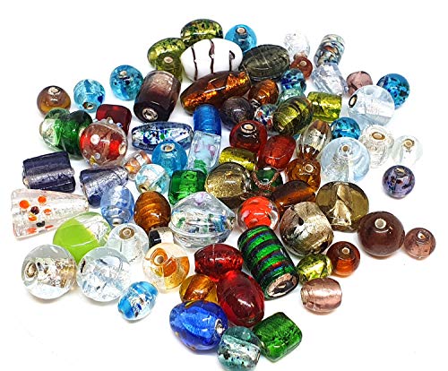 500g Lampwork-Glasperlen Silberfolie Perlenset lose Perlen zum Basteln von Armbändern und Halsketten 500g Lampwork-Glasperlen Silberfolie Perlenset lose Perlen zum Basteln von Armbändern und Halsketten von Perlin