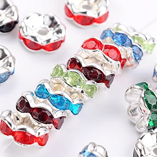 50stk. Crystal Strass Rondelle Mix Bunt, 8mm Wellig Spacer Perlen, Zwischenperlen Metallperle, Kristallperlen, Gemischte Farbe, Strassperlen, Strasssteine 50stk. Crystal Strass Rondelle Mix Bunt, 8mm Wellig Spacer Perlen, Zwischenperlen Metallperle, Kristallperlen, Gemischte Farbe, Strassperlen, Strasssteine von Perlin