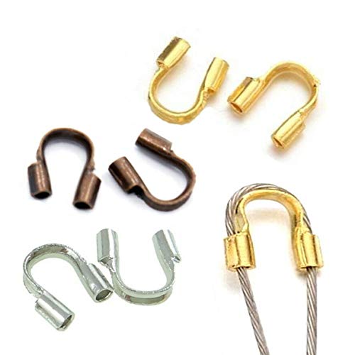 60 Stück Schmuck Drahtschutz Set, 5x5 mm, Drahtbügel Drahtschutzbügel, Wire Guardian, in 3 Farben Silber Gold Kupfer, Protector Kabelschutz Messing Metall Endkappen 60 Stück Schmuck Drahtschutz Set, 5x5 mm, Drahtbügel Drahtschutzbügel, Wire Guardian, in 3 Farben Silber Gold Kupfer, Protector Kabelschutz Messing Metall Endkappen von Perlin