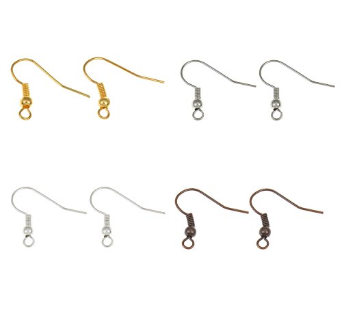 600stk. Ohrhaken Set Fischhaken 18mm Ohrhänger Ohrfedern Ohrring, Haken mit Kugel, Silber Gold, Kupfer Schmuckteil für Schmuckherstellungs Zubehör 600stk. Ohrhaken Set Fischhaken 18mm Ohrhänger Ohrfedern Ohrring, Haken mit Kugel, Silber Gold, Kupfer Schmuckteil für Schmuckherstellungs Zubehör von Perlin