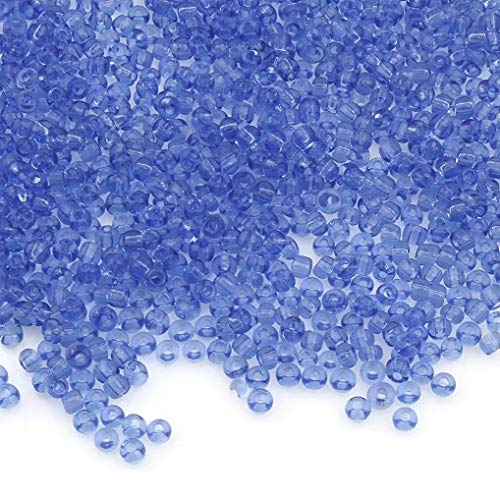 Perlin Rocailles Glasperlen Indianerperlen Saatperlen Pony Perlen 2mm 11/0 Seed Beads 6500 Stk (Sapphire Blau) von Perlin
