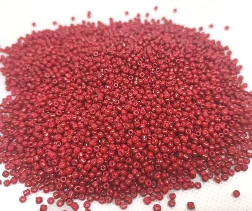 6500 Stücke Glas Rocailles Perlen 2mm Opak, Matt, 11/0, Pony Perlen, Opak gelüstert, Opaque Seed Beads (Bordeaux) von Perlin