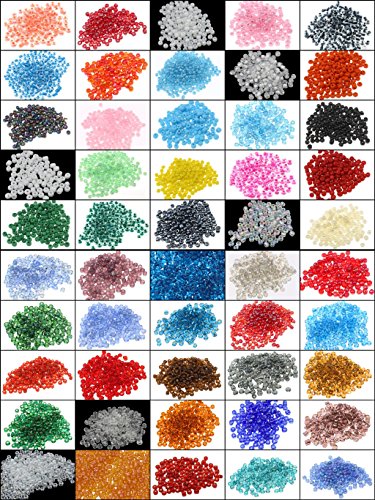 6500stk Rocailles 3,6-4 mm Glasperlen Set 30 Pack 30 Farben 600g Super Schmuck Perlen Rund 6/0 POSTEN Seed Beads AM14 6500stk Rocailles 3,6-4 mm Glasperlen Set 30 Pack 30 Farben 600g Super Schmuck Perlen Rund 6/0 POSTEN Seed Beads AM14 von Perlin