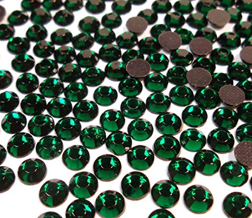 720 Stück Hot Fix 6mm Glas Flache Rückseite Strasssteine SS30 HotFix Runde Kristall Edelsteine 5,5~6mm (Grün Olivine) von Perlin