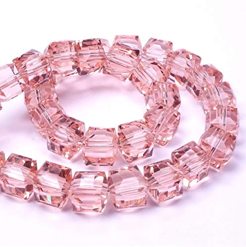 75Stk Glasperlen Tschechische Kristall Perlen Vintage Rosa Farbe 4mm Würfel Glasschliffperlen Schmuckperlen Kinder-perlen X234 x3 von Perlin