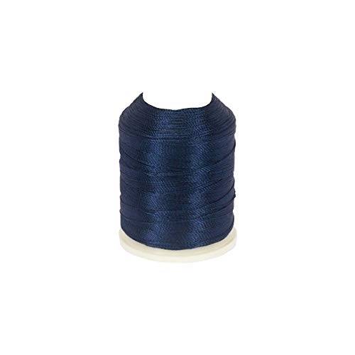 Altinbaşak 20g Häkelgarn Garne 300m 6 FACH 100% POLYESTER GARN 0,75mm Nr: 50 BESTE QUALITÄT UND FARBECHT Embroidery Thread 100g 200g (1 Stück, DUNKELBLAU) von Perlin