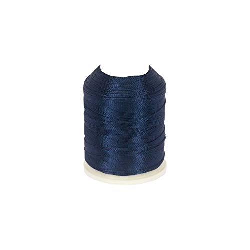 Altinbaşak 20g Häkelgarn Garne 300m 6 FACH 100% POLYESTER GARN 0,75mm Nr: 50 BESTE QUALITÄT UND FARBECHT Embroidery Thread 100g 200g (1 Stück, DUNKELBLAU) von Perlin