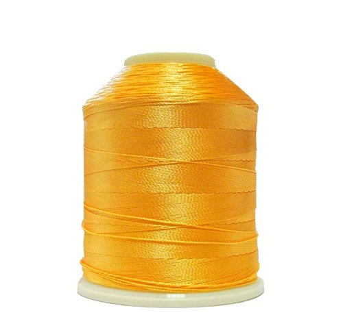 Altinbaşak 20g Häkelgarn Garne 300m 6 FACH 100% POLYESTER GARN 0,75mm Nr: 50 BESTE QUALITÄT UND FARBECHT Embroidery Thread 100g 200g (1 Stück, GOLDGELB) von Perlin