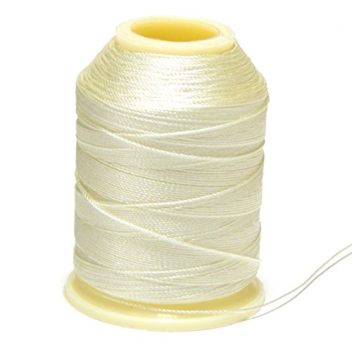 Altinbaşak 20g Häkelgarn Garne 300m 6 FACH 100% POLYESTER GARN 0,75mm Nr: 50 Embroidery Thread 100g 200g (1 Stück, KREM) von Perlin