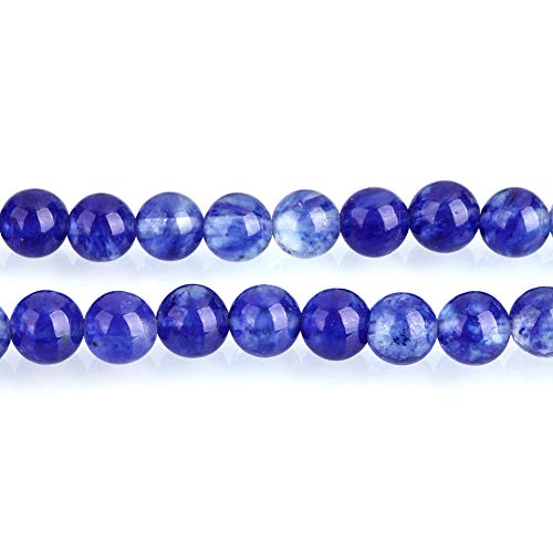 Blau Quarz Wassermelone Edelstein Perlen Rund 4mm 6mm 8mm Schmuckperlen, Watermelon Gemstone Beads Schmuckstein Perlenkette (4mm) von Perlin