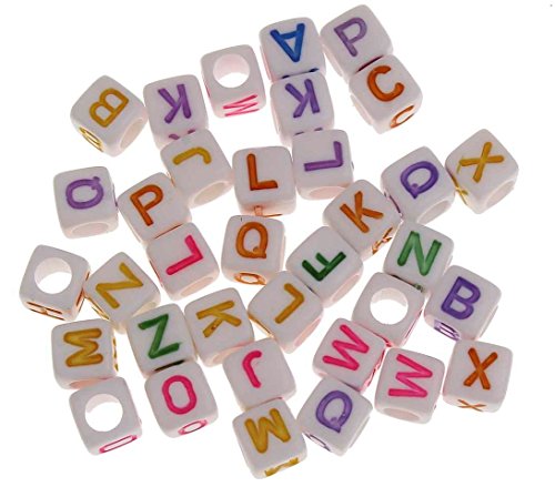 Buchstabenperlen 6mm Mix Set Namensbänder Kunststoffbuchstabe Würfel Perle Zum Fädeln Bunte Perlenmischung für Armbänder Auffädeln, Halsketten Buchstabenperlen 6mm Mix Set Namensbänder Kunststoffbuchstabe Würfel Perle Zum Fädeln Bunte Perlenmischung für Armbänder Auffädeln, Halsketten von Perlin
