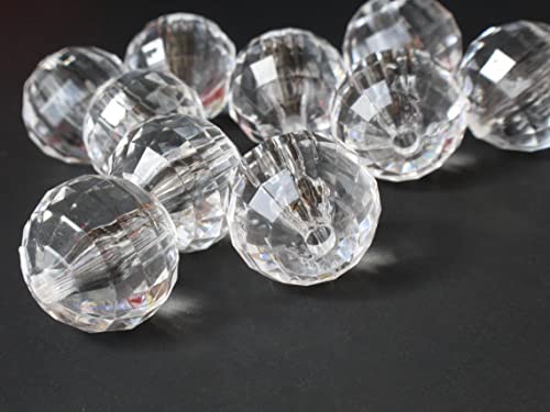Crystal Kunststoffperlen Luxus Spacer Acrylperlen mit Lochung Rund für Schmuckdesign Schmuck Selber Machen (Weiß Transparent 4mm 1000 Stück) von Perlin