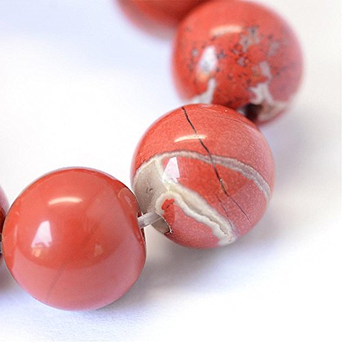 Edelstein Imperial Jaspis Perlen Rot 6mm Kugel Naturstein Jasper Beads Schmuckperlen Bastelperlen 18stk. von Perlin
