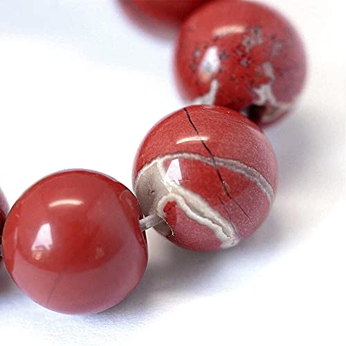Edelstein Imperial Jaspis Perlen Rot 8mm Kugel Naturstein Jasper Beads Schmuckperlen Bastelperlen 15stk. G56 von Perlin