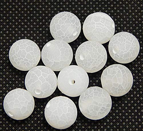 Edelstein Perlen Achat Setein Naturstein Weiß Natürliche Effloresce 10mm Rund Perle mit Loch zum auffädeln R307 Edelstein Perlen Achat Setein Naturstein Weiß Natürliche Effloresce 10mm Rund Perle mit Loch zum auffädeln R307 von Perlin