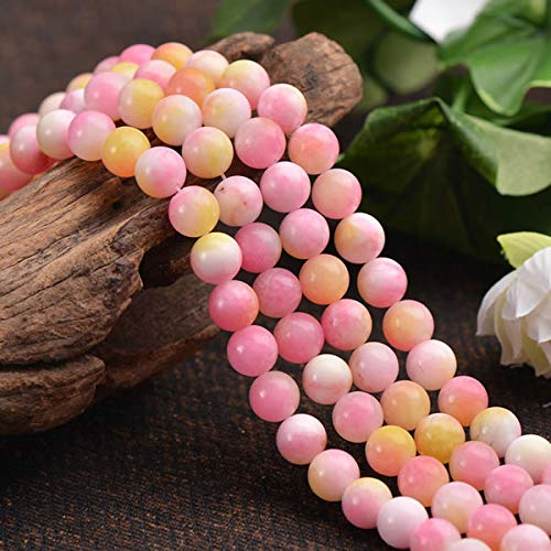 Edelstein Rosa Achat Stein Perlen 6mm Rund Naturstein Achatperle Halbedelstein Edelsteine Perle mit Loch zum auffädeln für Schmuck Kette Armband Edelstein Rosa Achat Stein Perlen 6mm Rund Naturstein Achatperle Halbedelstein Edelsteine Perle mit Loch zum auffädeln für Schmuck Kette Armband von Perlin