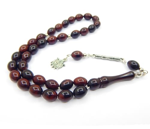 Gebetskette Tesbih Tasbih Tespih Misbaha Subha 33, Braun Ovalform Muslimisches Islamic 10mm Perlen Rosenkranz Gebetsperlen Schmuck Armbänder Anbetungszubehör Gebetskette Tesbih Tasbih Tespih Misbaha Subha 33, Braun Ovalform Muslimisches Islamic 10mm Perlen Rosenkranz Gebetsperlen Schmuck Armbänder Anbetungszubehör von Perlin