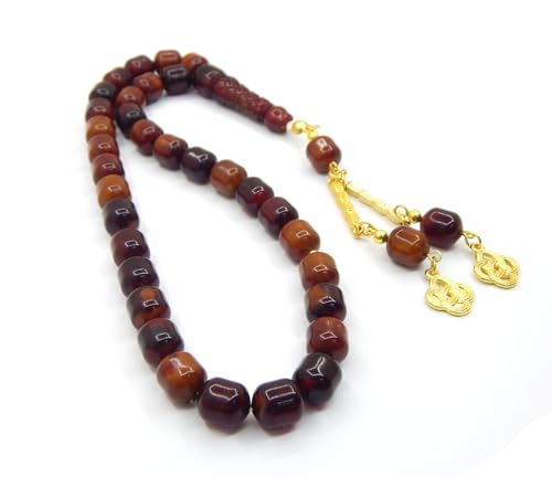 Gebetskette Tesbih Tasbih Tespih Misbaha Subha 33, Fassform Muslimisches Islamic Braun Rot Rosenkranz Gebetsperlen Anbetungszubehör Gebetskette Tesbih Tasbih Tespih Misbaha Subha 33, Fassform Muslimisches Islamic Braun Rot Rosenkranz Gebetsperlen Anbetungszubehör von Perlin
