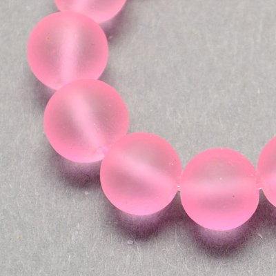 Gefrostete Glasperlen Rosa KUGELN 10mm Matt Strange Vereist Perle Schmuckperlen R63 Gefrostete Glasperlen Rosa KUGELN 10mm Matt Strange Vereist Perle Schmuckperlen R63 von Perlin