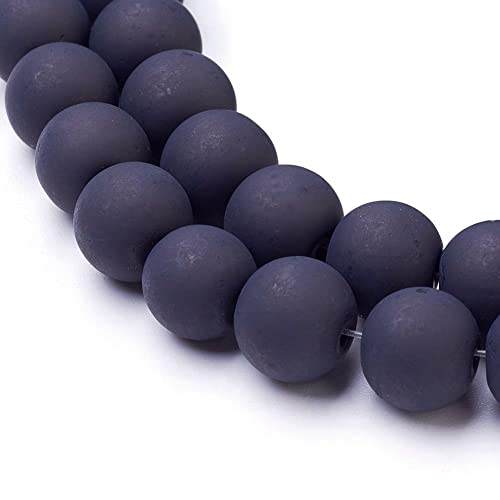 Gefrostete Glasperlen SCHWARZ KUGELN 10mm Matt Strange Vereist Perle R60 Gefrostete Glasperlen SCHWARZ KUGELN 10mm Matt Strange Vereist Perle R60 von Perlin