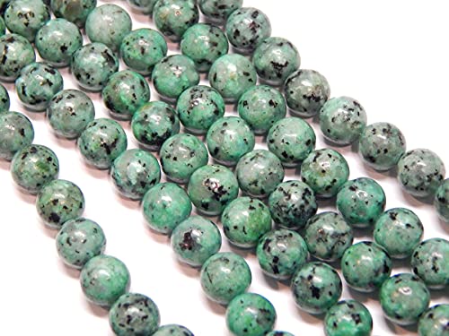 Jaspis Edelstein Strang Perlen, 8mm, Rund, 45 Stück, Schmuckperlen Halbedelstein für Schmuck Kette Armband (Türkis) von Perlin