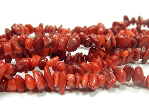 Koralle Perlen Rot Splitter 4-10mm Chip Schmuckstein Edelstein zum auffädeln 120 stück von Perlin