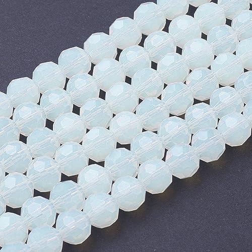 Mondsteine Edelstein Perlen Rund Weiß Opal Syntetischer Facettiert Halbedelstein Schmuckperlen Schmuckstein, Beads Gemstone (4mm) von Perlin