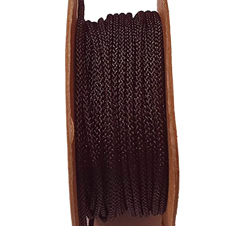 Paracord Seil, Braun 2mm, Polyester Blend, 13 Meter Nylonband Braun, Nylonschnur Faden Stoff Handwerk Schnur für DIY Halskette Armband Handwerk Schmuckherstellung von Perlin