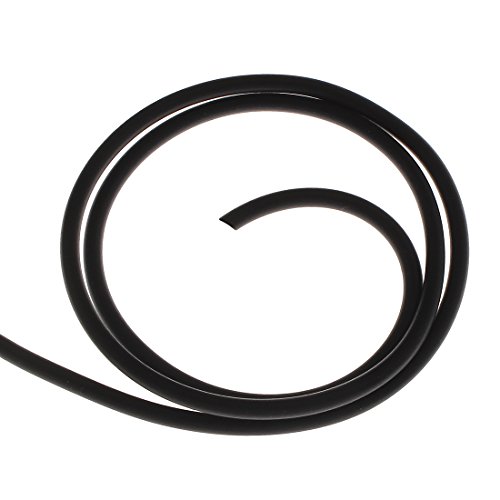 Perlin - 10 Meter Kautschukband 4mm Kautschukschnur Rund, Schwarz, Kunstleder Band, Schmuckband C66 x2 von Perlin