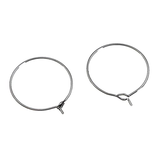 Perlin 10 Ohrhaken Ohrring Creolen Metall Silber 30mm 5 Paar Stahl M546 Perlin 10 Ohrhaken Ohrring Creolen Metall Silber 30mm 5 Paar Stahl M546 von Perlin