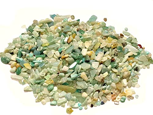 Perlin - 1000stk Amazonit Edelstein Perlen 2mm ~ 8mm Trommelstein Chip Edelsteine Halbedelstein Schmuckperlen, Schmuckstein, für Cabachon Deko DIY Kette, Gemstone Beads von Perlin