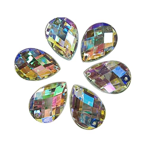 Perlin 100Stk. Strasssteine zum aufnähen Kristall AB Glitzersteine zum annähen Tropfen Set, 8x13 mm, Acrylsteine Crystal Flatback für Kleidungsstück Basteln Kleidung und Tasche Deko Perlin 100Stk. Strasssteine zum aufnähen Kristall AB Glitzersteine zum annähen Tropfen Set, 8x13 mm, Acrylsteine Crystal Flatback für Kleidungsstück Basteln Kleidung und Tasche Deko von Perlin