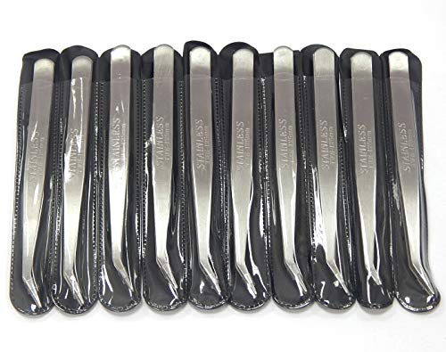 Perlin 10stk Edelstahl Pinzette Set für Perlen Strasssteine Hotfix Studs Bügelperlen Schmuck Basteln von Perlin