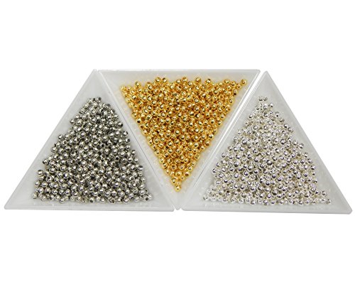 Perlin - 1500stk. Metallperlen 2mm Metall Spacer, Zwischenteile, Rund, Silber, Gold, Altsilber, Zwischenperlen, Schmuckteil für Schmuckherstellungs Zubehör DIY Schmuck Armband Kette Basteln Perlin - 1500stk. Metallperlen 2mm Metall Spacer, Zwischenteile, Rund, Silber, Gold, Altsilber, Zwischenperlen, Schmuckteil für Schmuckherstellungs Zubehör DIY Schmuck Armband Kette Basteln von Perlin