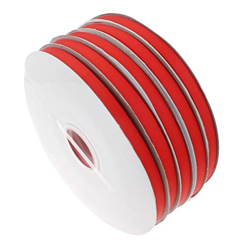 Perlin - 20 Meter Ripsband Rot 10mm Webband zum nähen Band Borte Scrapbooking Zierband Besatzband Webbänder Dekoband Schleifenband von Perlin