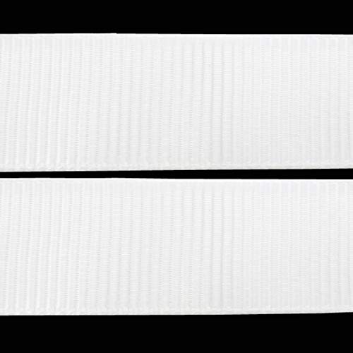 Perlin - 20 Meter Ripsband Weiß 10mm Webband zum nähen Band Borte Scrapbooking Zierband Besatzband Webbänder Dekoband Schleifenband von Perlin