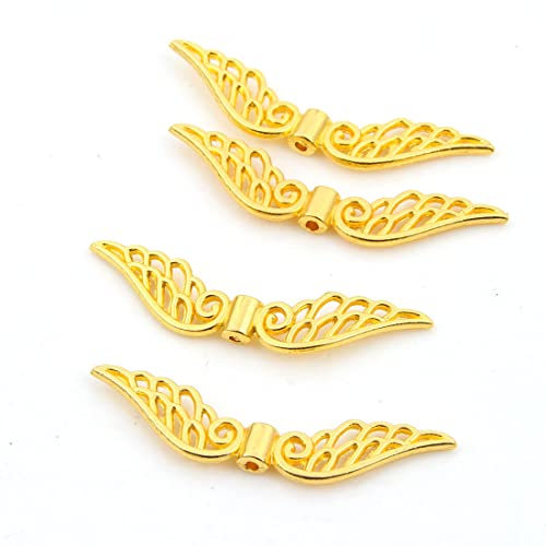 Perlin 20 Stück Flügel Engel 52mm Metallperlen Gold Engelsflügel Perlen Metall Spacer Schmuckteile Perlin 20 Stück Flügel Engel 52mm Metallperlen Gold Engelsflügel Perlen Metall Spacer Schmuckteile von Perlin