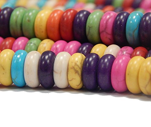 Perlin - 220Stk Türkis Edelstein Strang Perlen 8mm Edel Mix Bunte Halbedelstein Set Rondella G204 x2 Perlin - 220Stk Türkis Edelstein Strang Perlen 8mm Edel Mix Bunte Halbedelstein Set Rondella G204 x2 von Perlin
