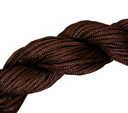 Perlin 30 Meter Makramee Garn 1mm Schnur, Schmuckschnur, Schmuckfaden für DIY Handwerk Machen (Braun) von Perlin