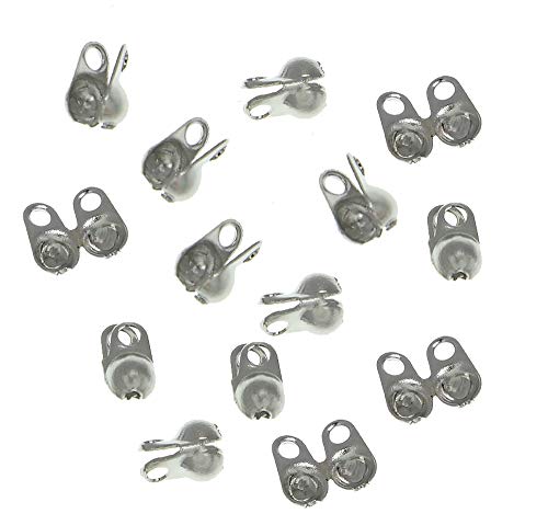 Perlin - 300 Stk. Quetschkalotten Fädelkalotten Metall Kalotten Ösen Klappkapseln 3 x 2 mm Silberfarbe M143 x3 Perlin - 300 Stk. Quetschkalotten Fädelkalotten Metall Kalotten Ösen Klappkapseln 3 x 2 mm Silberfarbe M143 x3 von Perlin